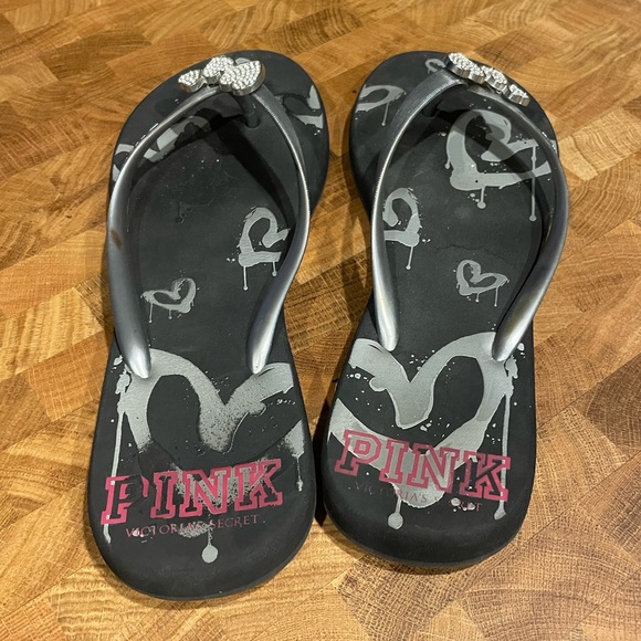 Pink by Victoria’s Secret flip flops size M (7/8) - Picture 2 of 5